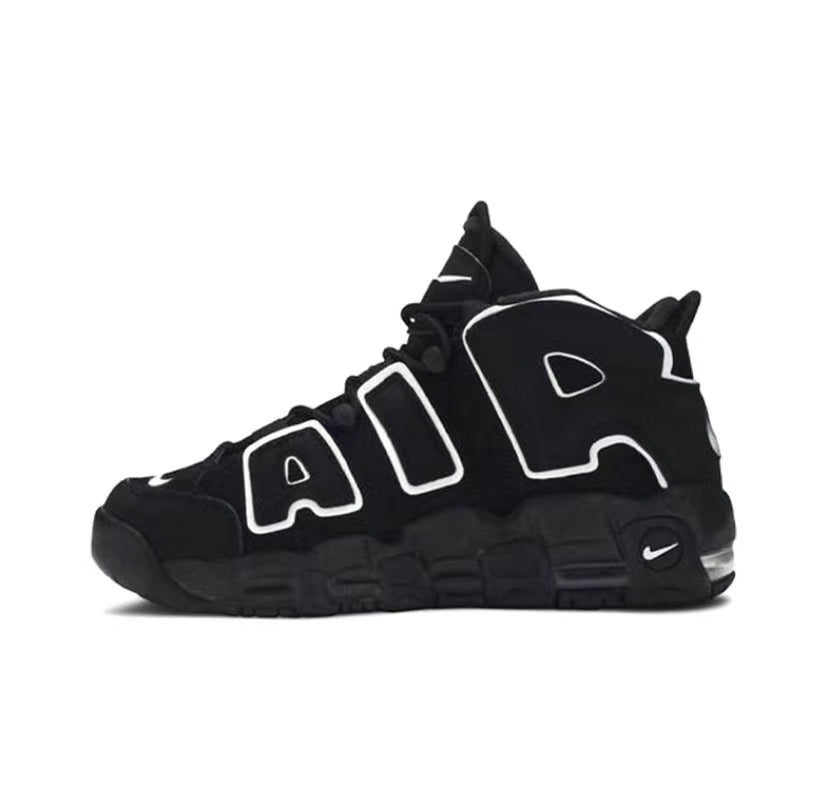 Nike Air More Uptempo Black Letters White