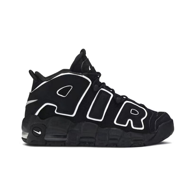 Nike Air More Uptempo Black Letters White