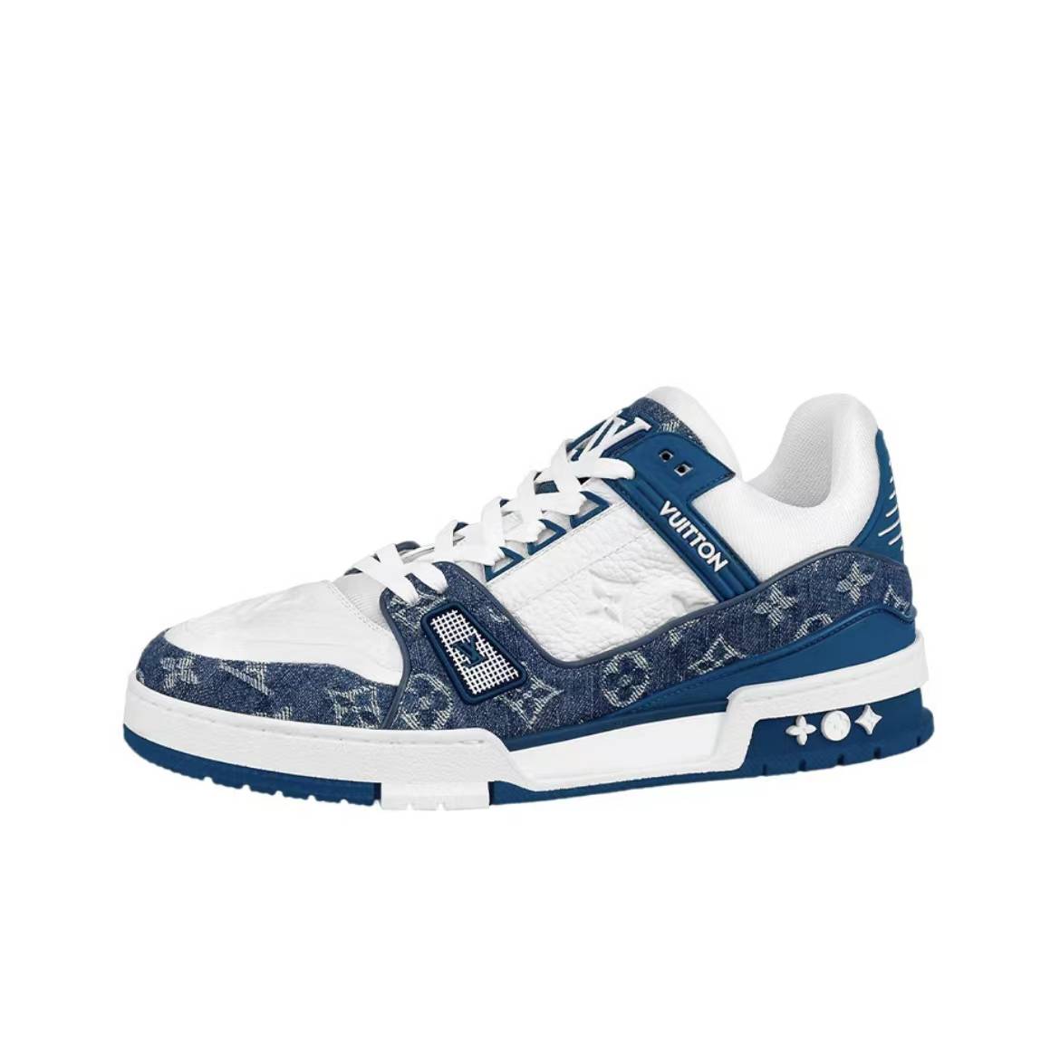 LV Trainer Monogram Denim Blanco Azul