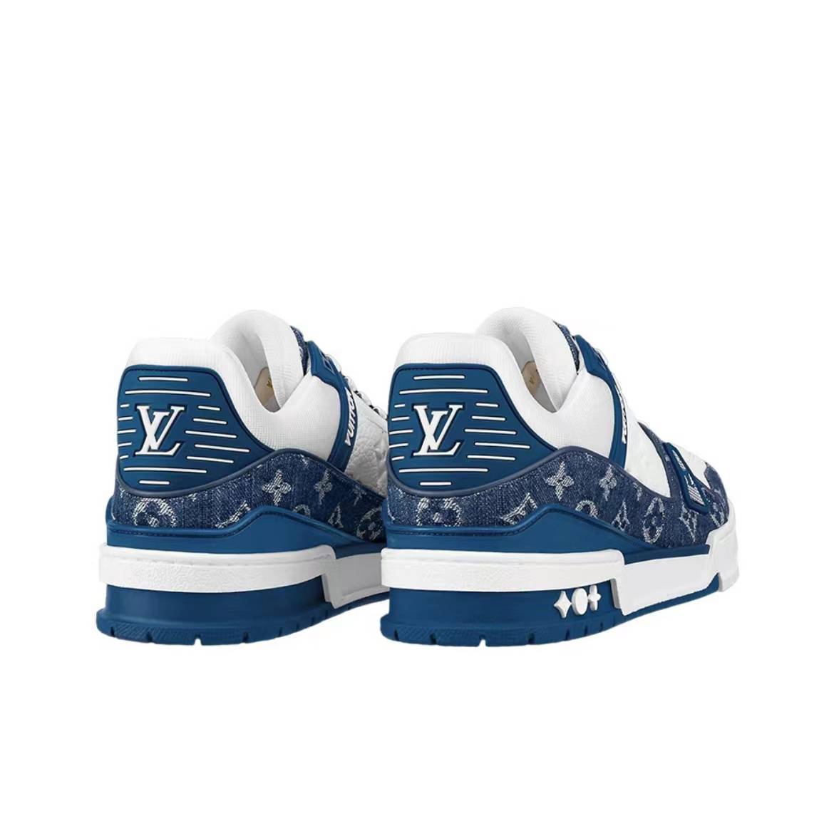 LV Trainer Monogram Denim Blanco Azul