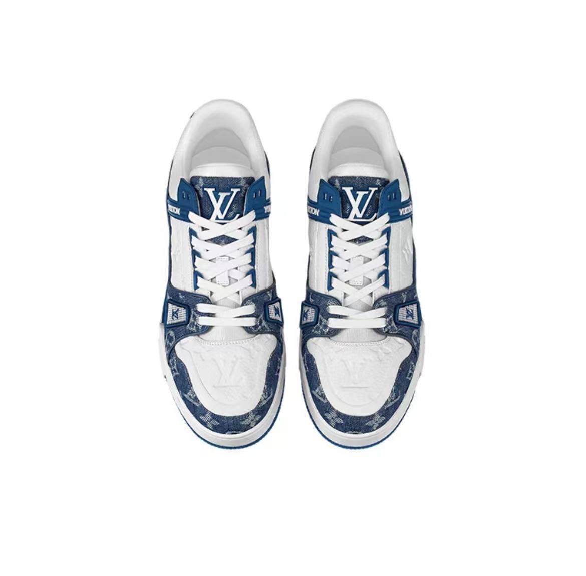 LV Trainer Monogram Denim Blanco Azul