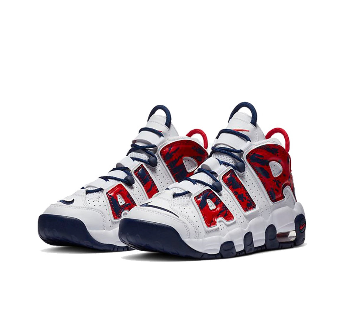 Nike Air More Uptempo Blue Red Camo