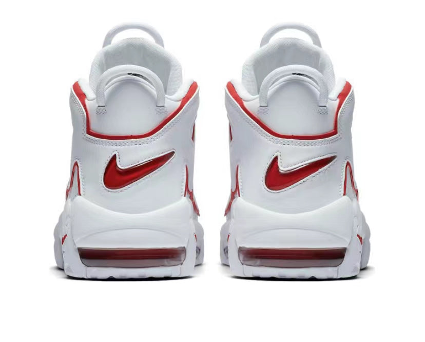 Nike Air More Uptempo White Varsity Red Outline